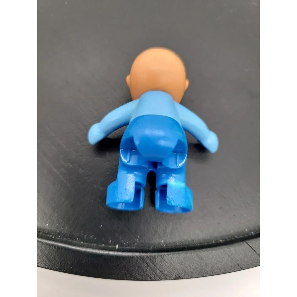 Lego Duplo Baby Infant Figure In Blue Outfit Yellow Duck Bald No Hair Very Rare